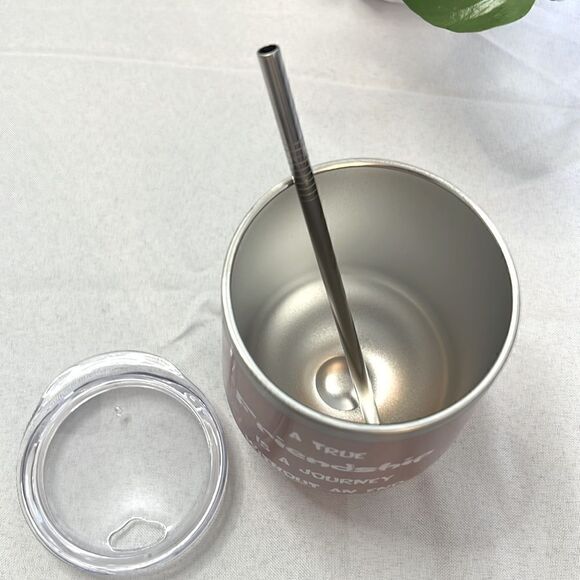Insulated Tumbler with Lid & Straw - True Friendship is a Journey Without an End - Picture 3 of 3